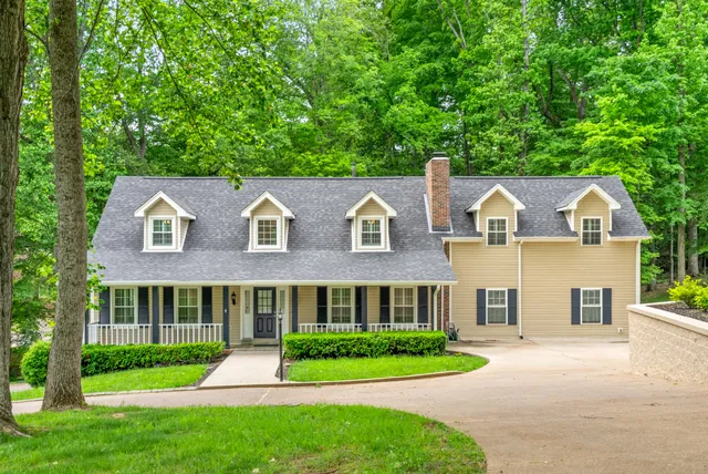 a view of a chandelier in a room