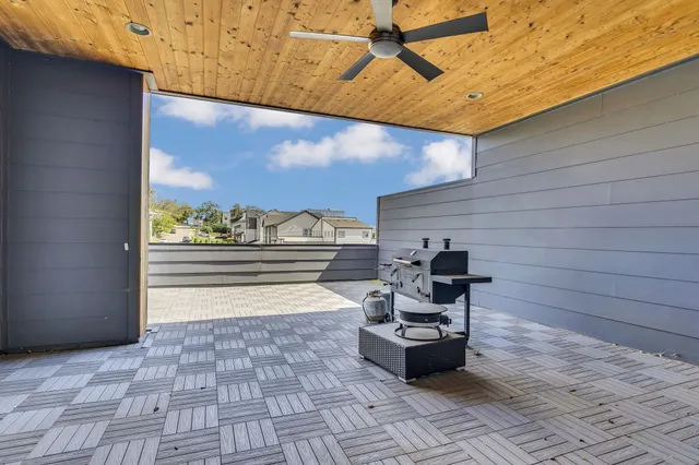 a bench sitting in middle of a building