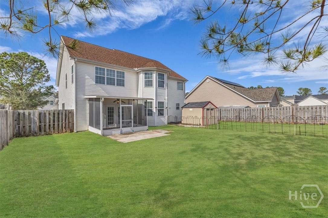 830 Granite Lane Savannah, GA 31419 - Photo 22 of 25 Screened Porch & Huge Backyard w/ Shed