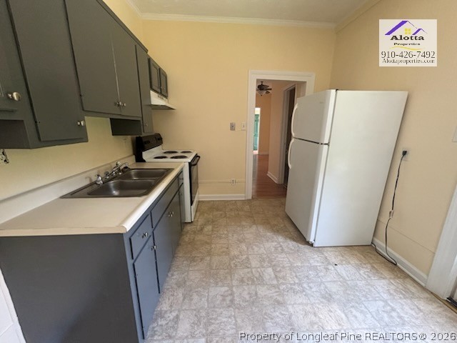 3916 Middle Street Hope Mills, NC 28348 - Photo 4 of 12 a kitchen with a refrigerator and a stove