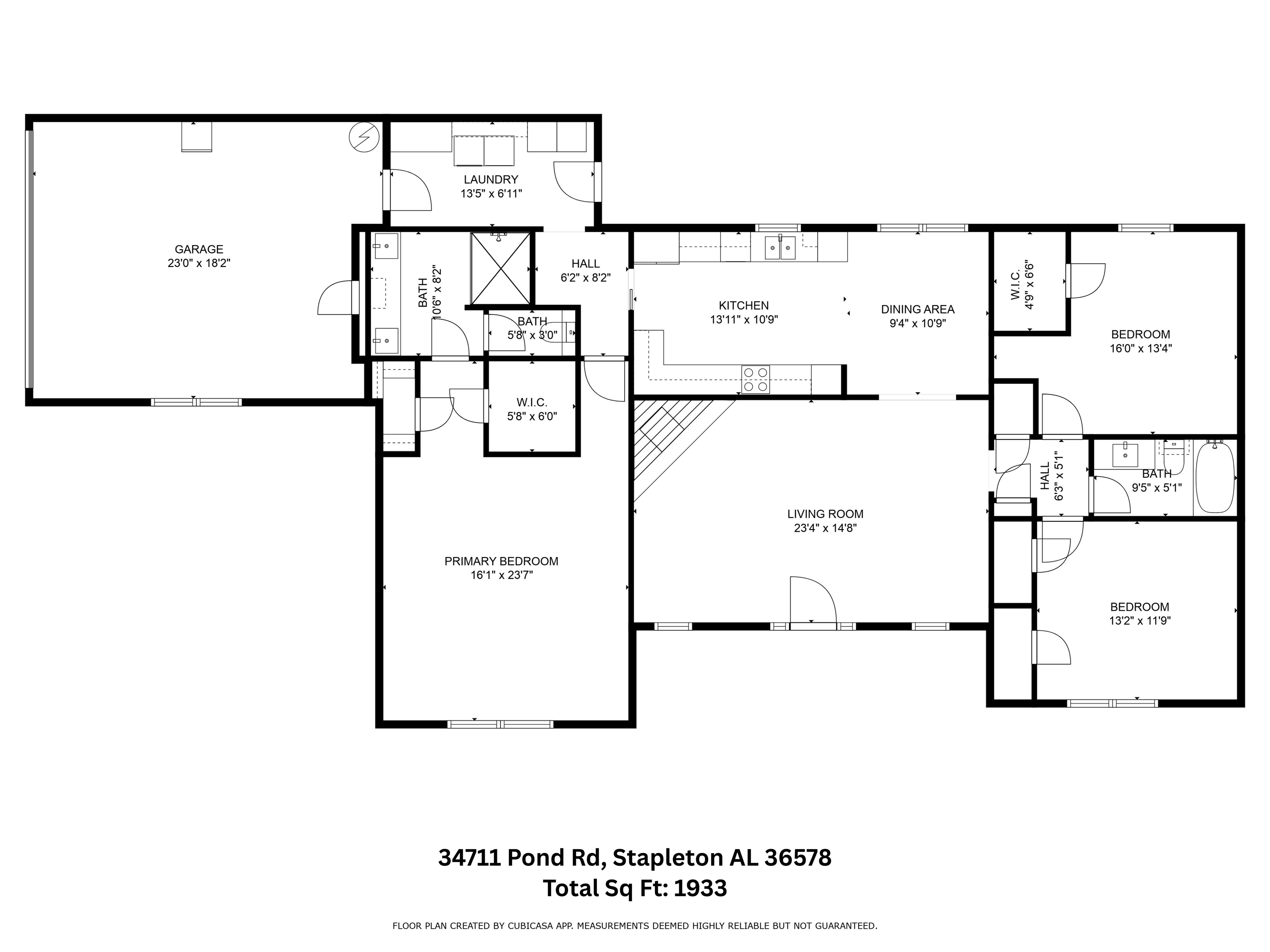 34711 Pond Road Stapleton, AL 36578 - Photo 38 of 38 Floor Plan
