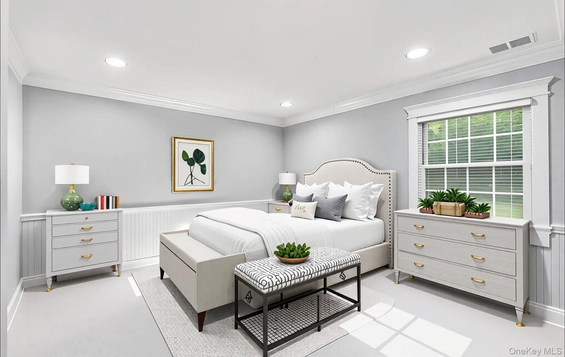 171 Dix Hills Road Dix Hills, NY 11746 - Photo 18 of 39 a bedroom with a bed and a large window