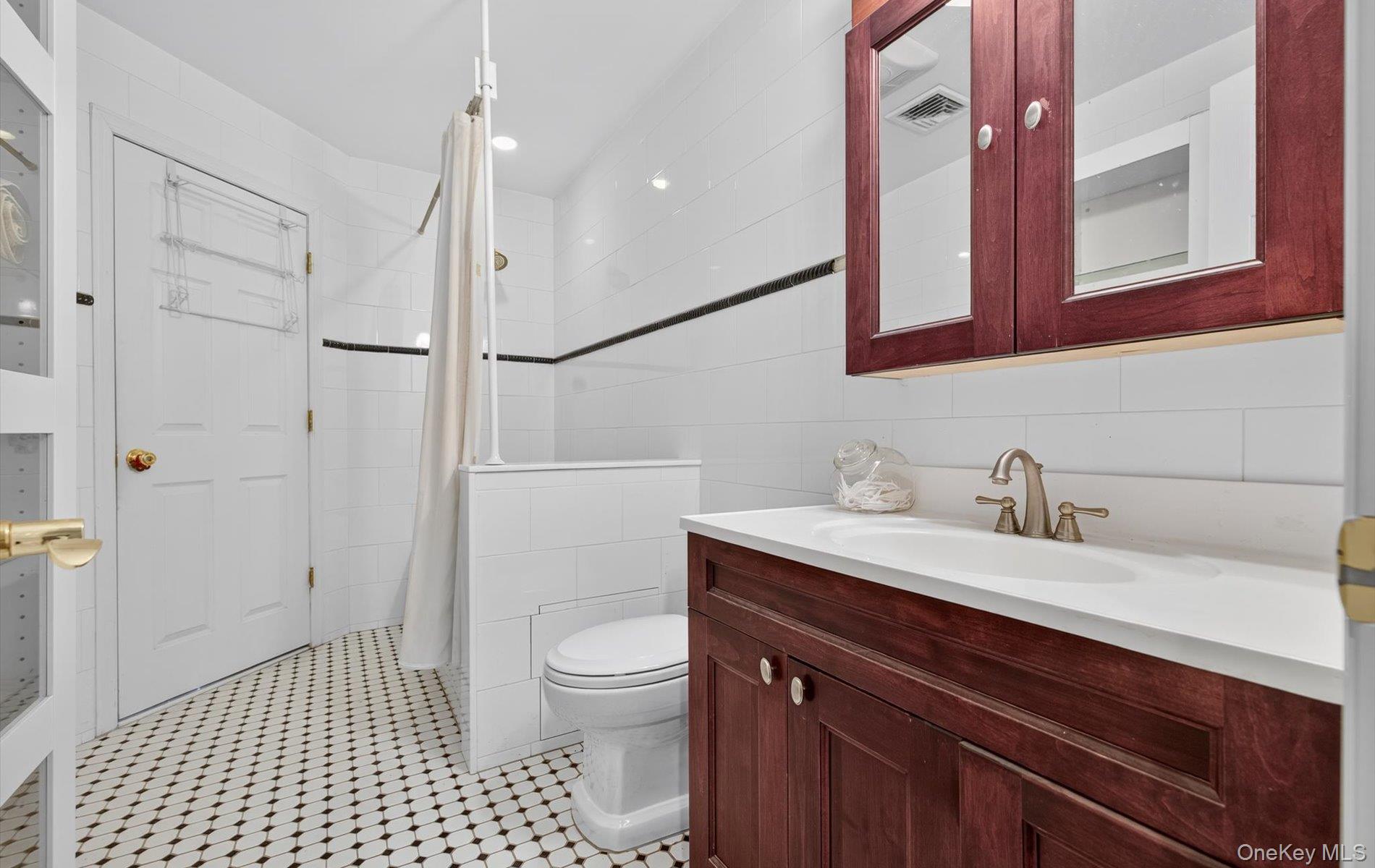 171 Dix Hills Road Dix Hills, NY 11746 - Photo 28 of 39 a bathroom with a sink a toilet and shower