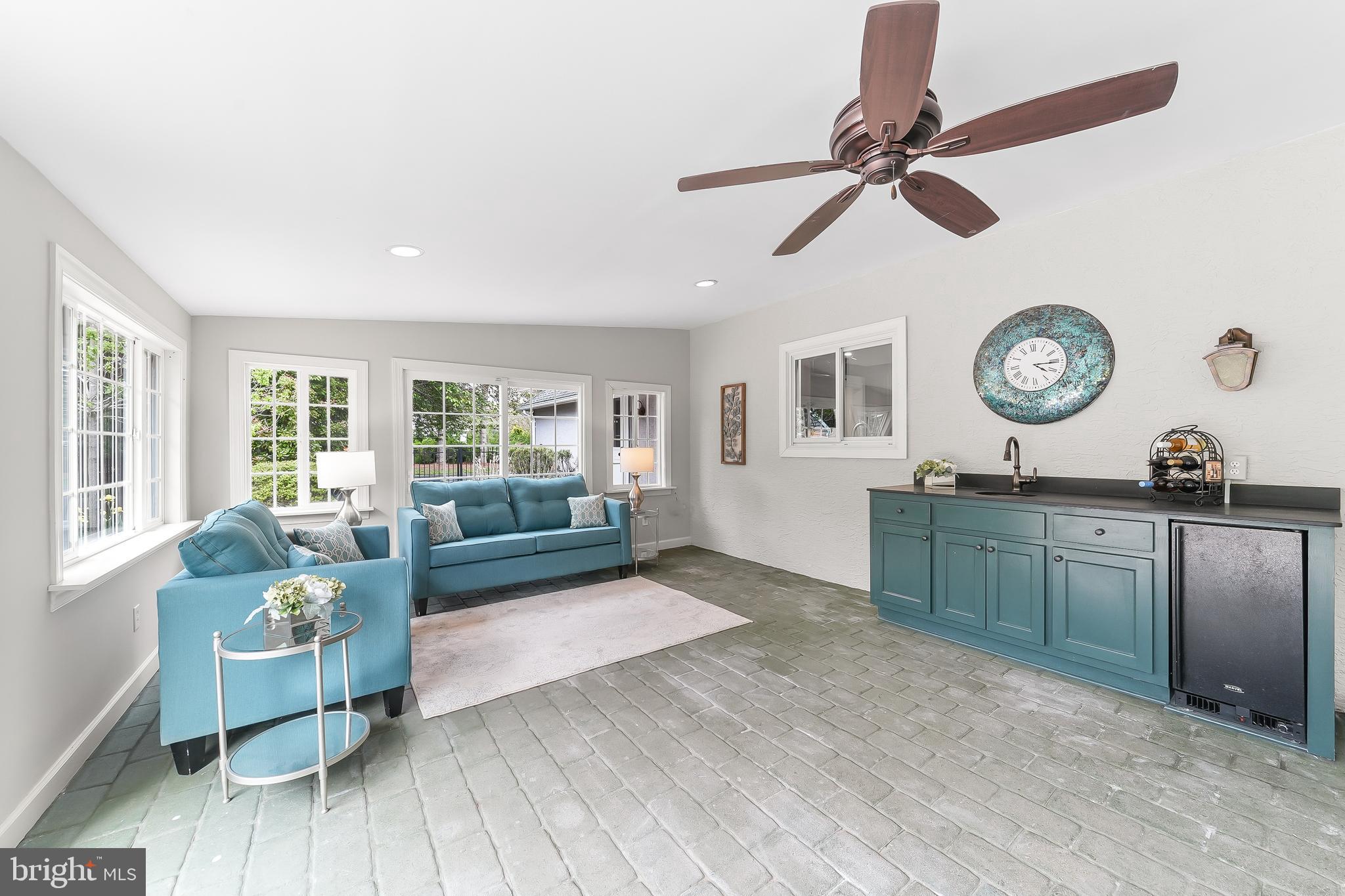 124 Round Hill Road Kennett Square, PA 19348 - Photo 22 of 55 Three Season Room with Wet Bar and Wine Fridge