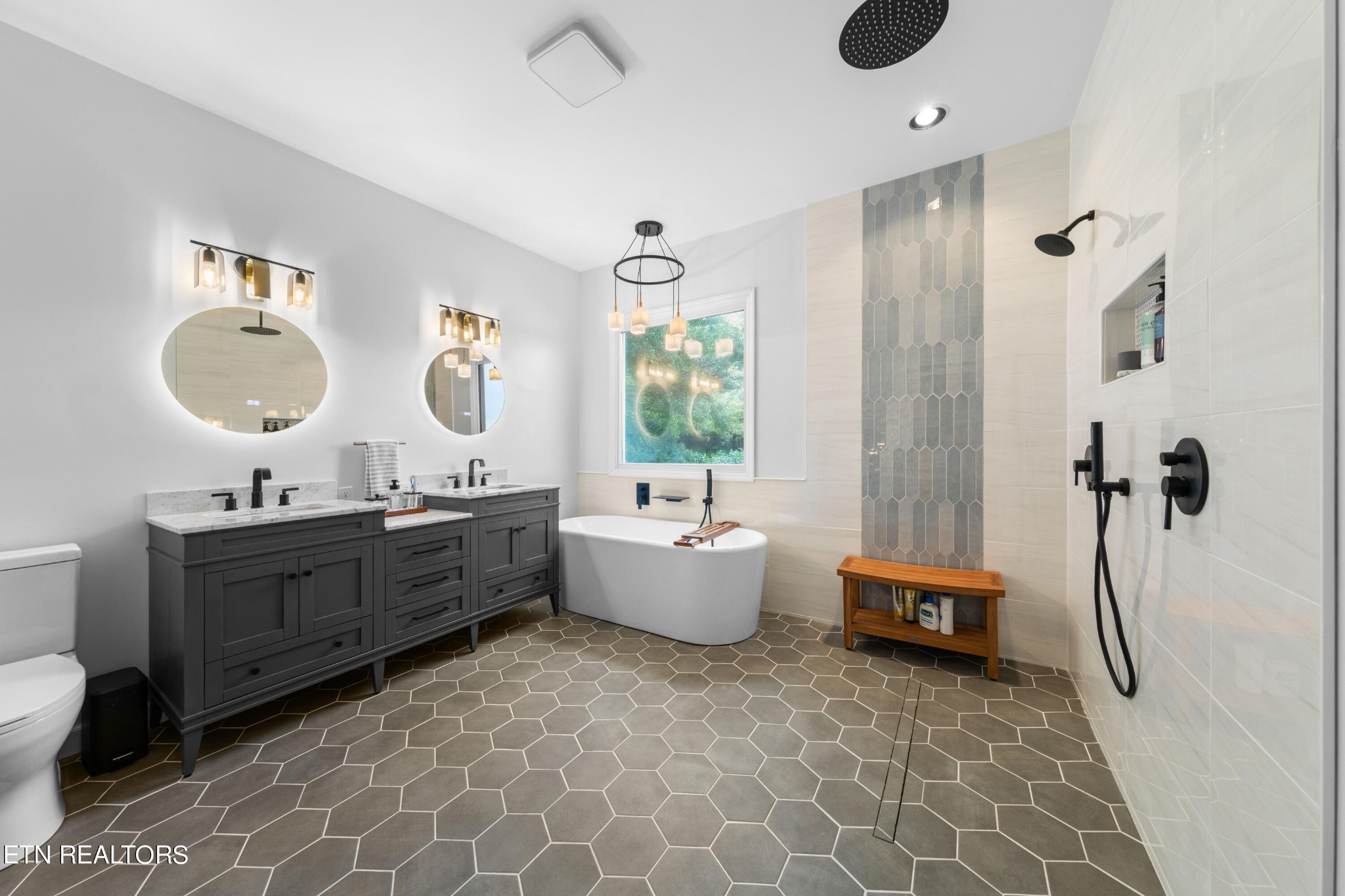 1443 West Dumplin Valley Road Dandridge, TN 37725 - Photo 28 of 51 a bathroom with a tub sink toilet and mirror