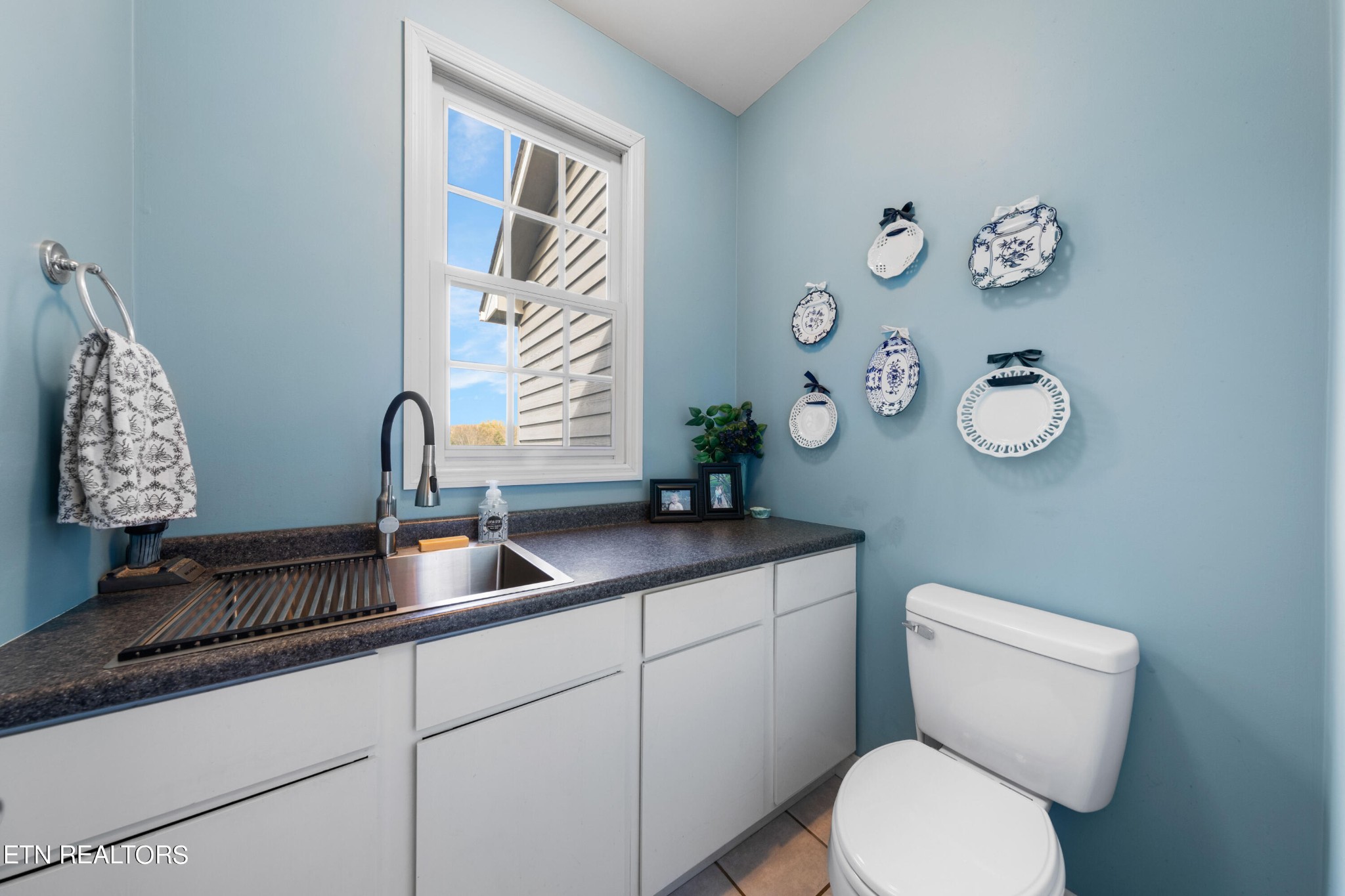 1443 West Dumplin Valley Road Dandridge, TN 37725 - Photo 31 of 51 a bathroom with a toilet a sink and mirror