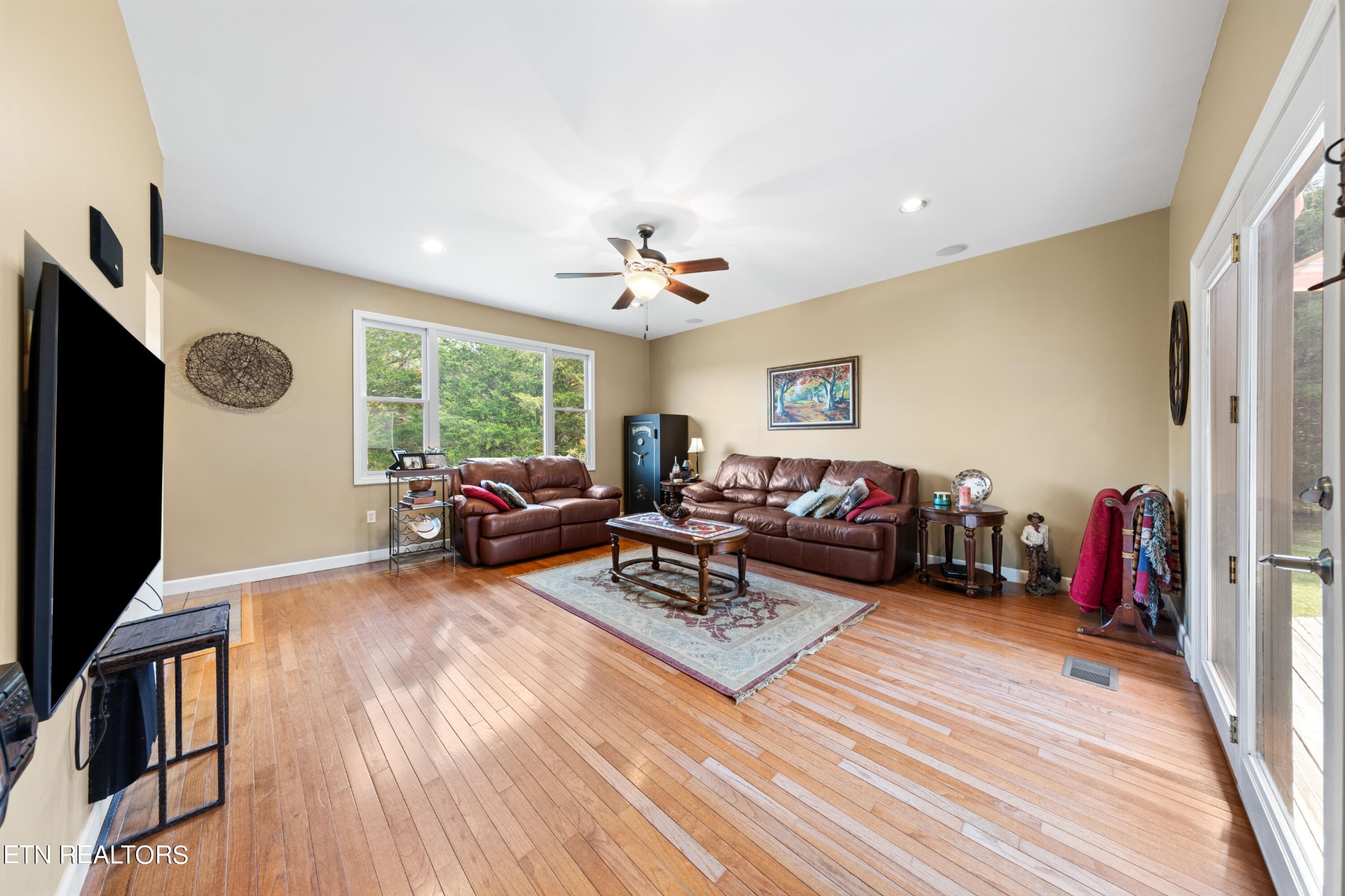 1443 West Dumplin Valley Road Dandridge, TN 37725 - Photo 34 of 51 a living room with furniture and a flat screen tv