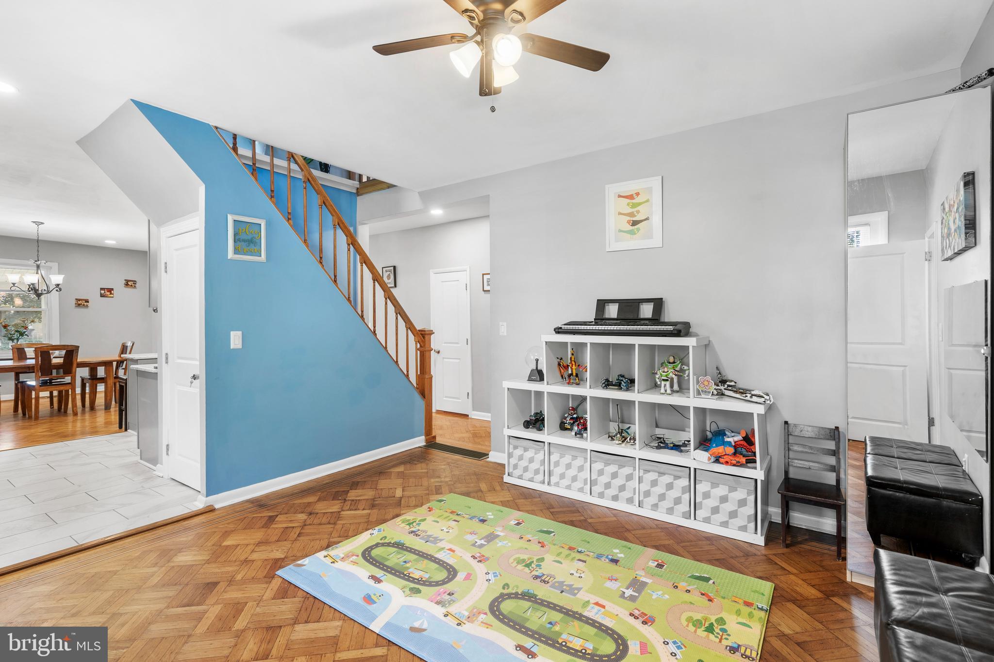 1118 Allston Road Havertown, PA 19083 - Photo 22 of 58 a view of a hallway with workspace and wooden floor