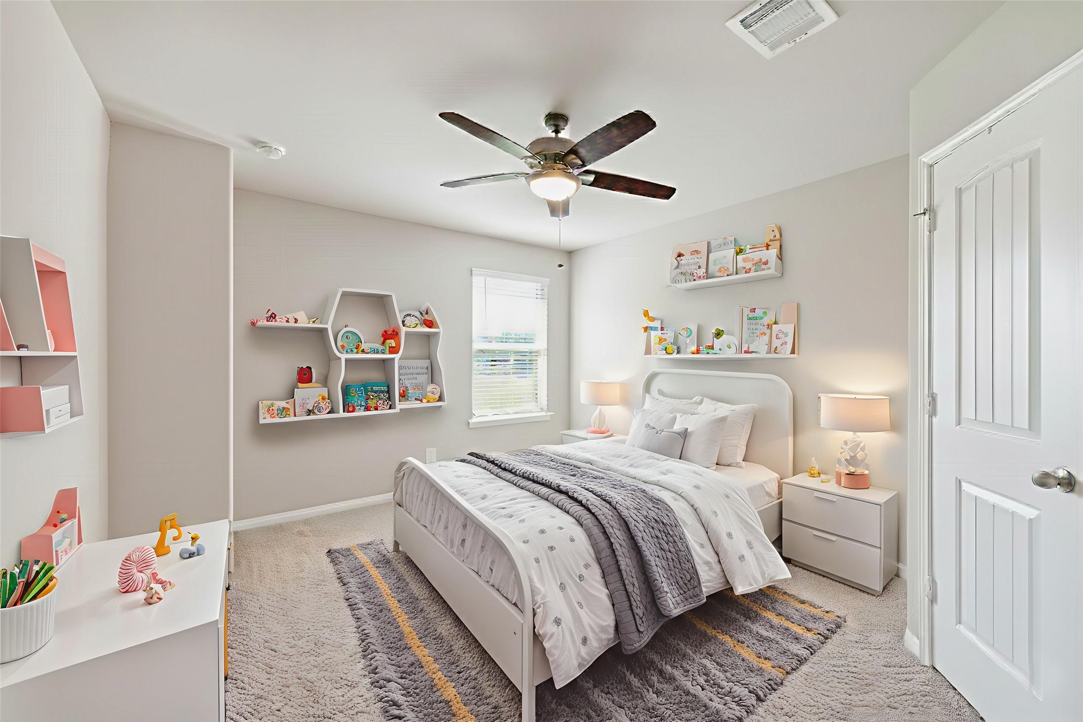23531 Montague Drive Spring, TX 77373 - Photo 13 of 21 a bedroom with a bed and a book shelf