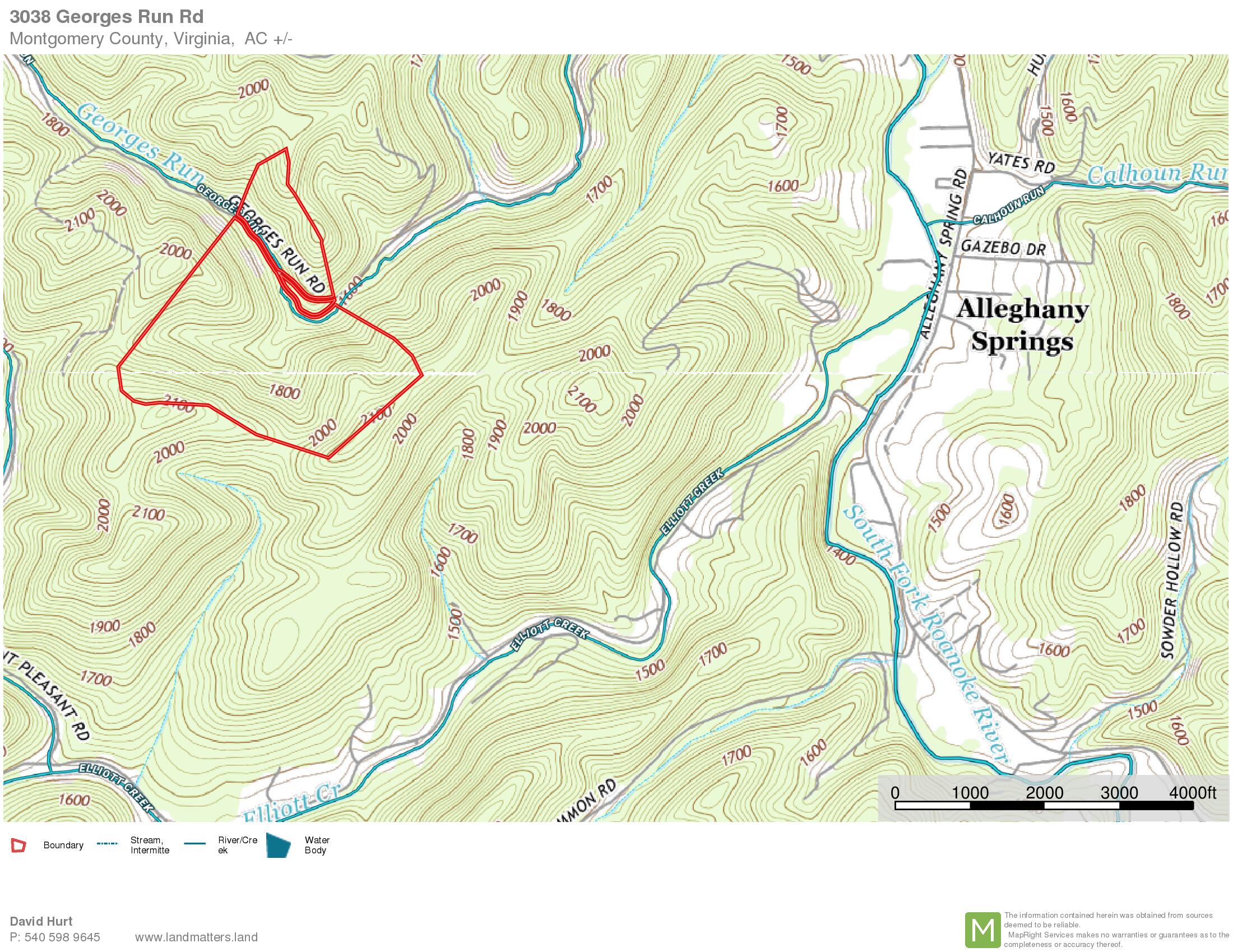 3038 Georges Run Road Shawsville, VA 24162 - Photo 64 of 64 Map - Zoomed out topo