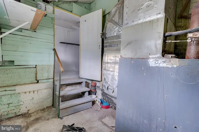 a view of storage and utility room