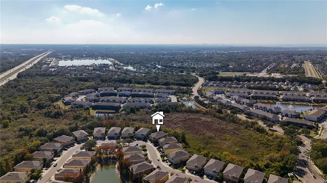 an aerial view of multiple house