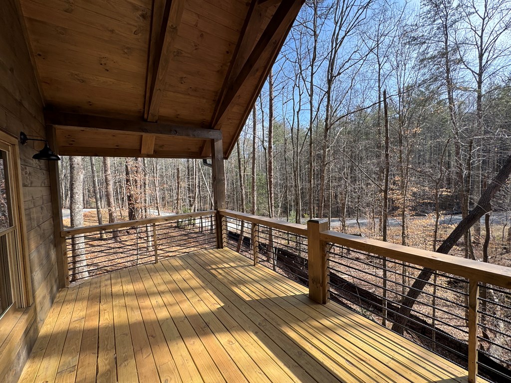639 North Moreland Drive Blue Ridge, GA 30513 - Photo 17 of 53 a view of balcony with wooden floor