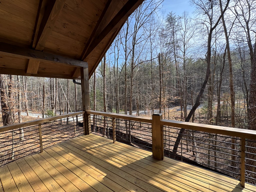 639 North Moreland Drive Blue Ridge, GA 30513 - Photo 18 of 53 a view of a balcony with wooden floor