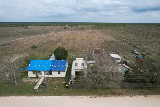 a view of a lake with roof