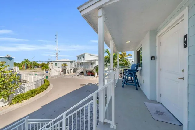 a view of porch with seating space