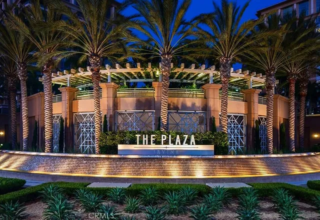 a view of fountain in front of building