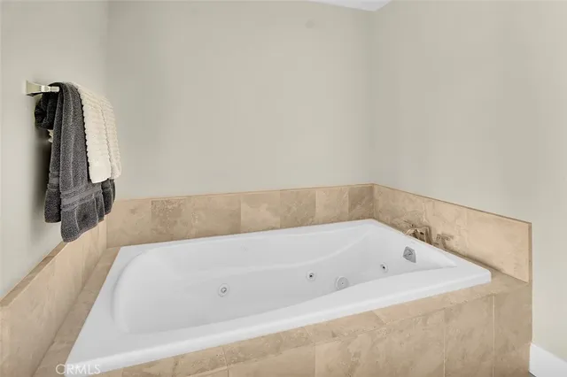 a bathroom with bathtub