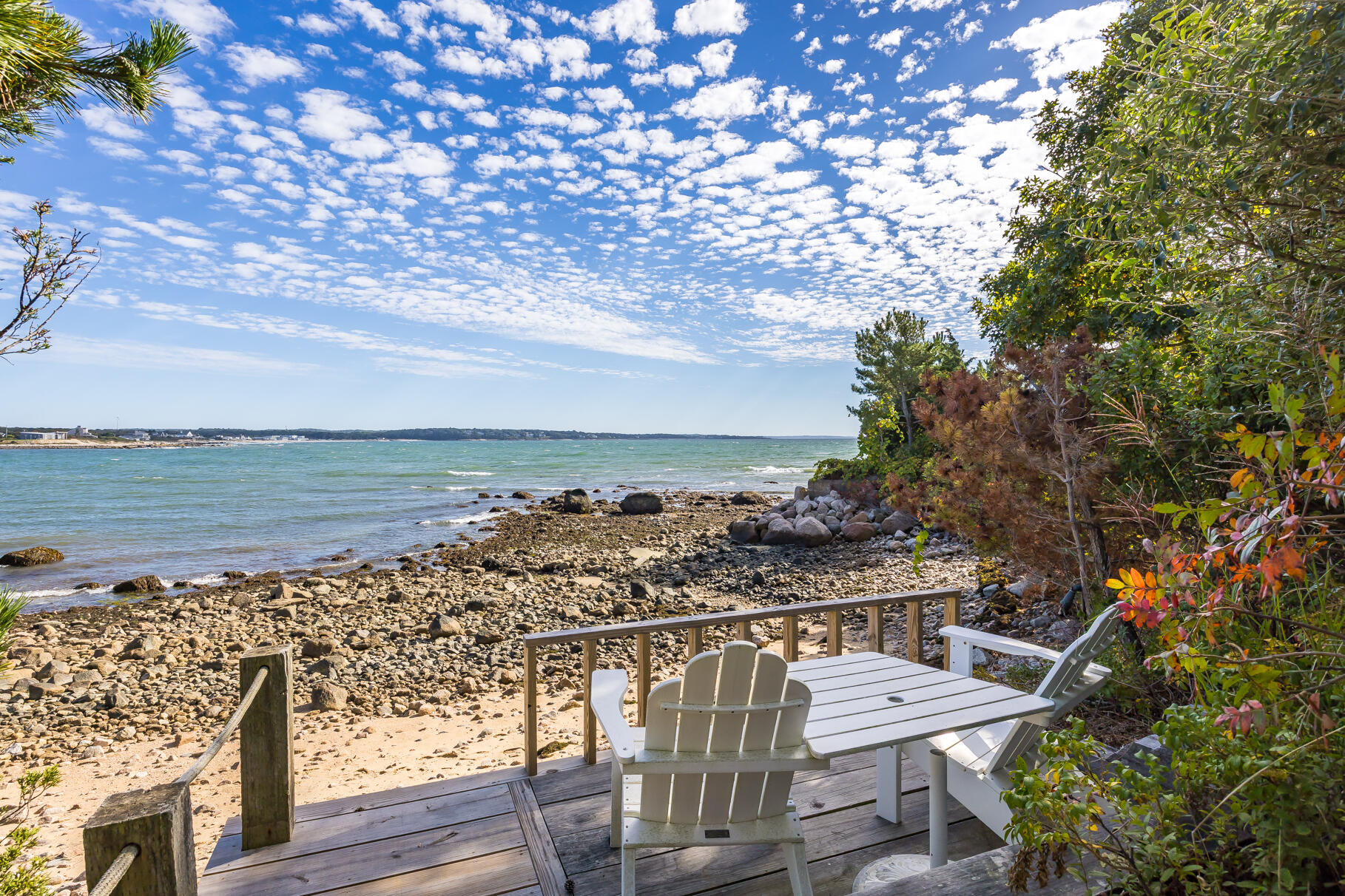 40 Point Road North Falmouth, MA 02556 - Photo 17 of 73 a view of a chairs and table on the terrace