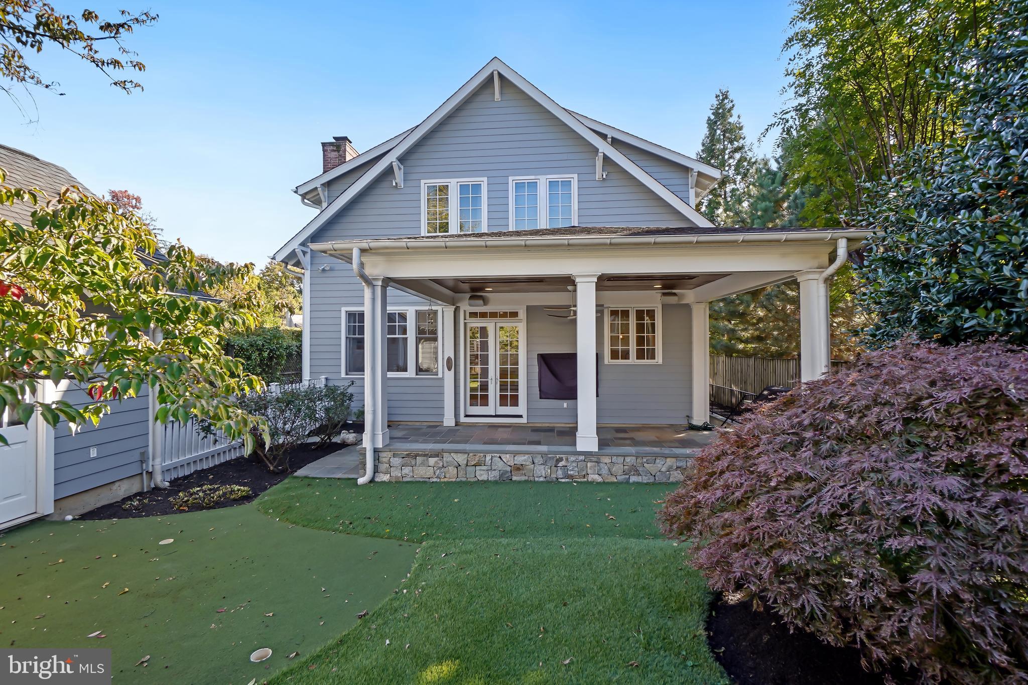 7904 Glenbrook Road Bethesda, MD 20814 - Photo 33 of 33 Back of Home with Putting Green