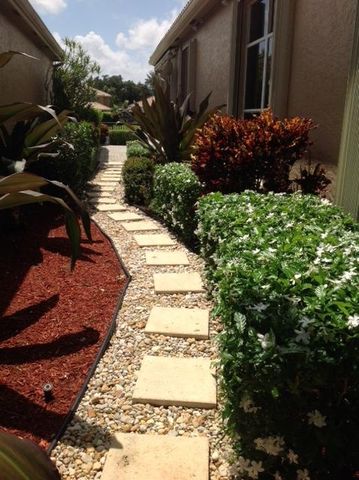 a view of a backyard