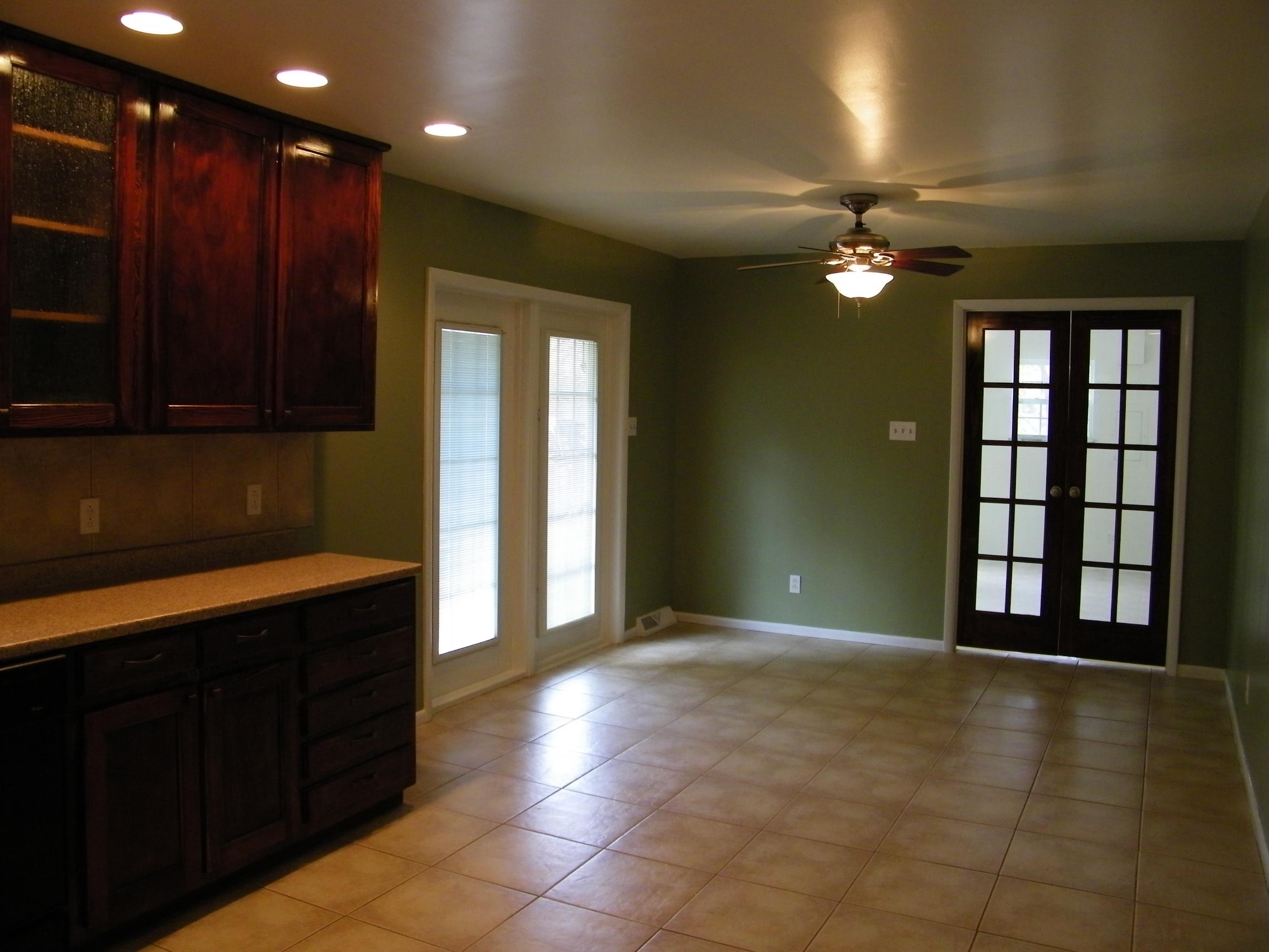 Kitchen open to the dining area