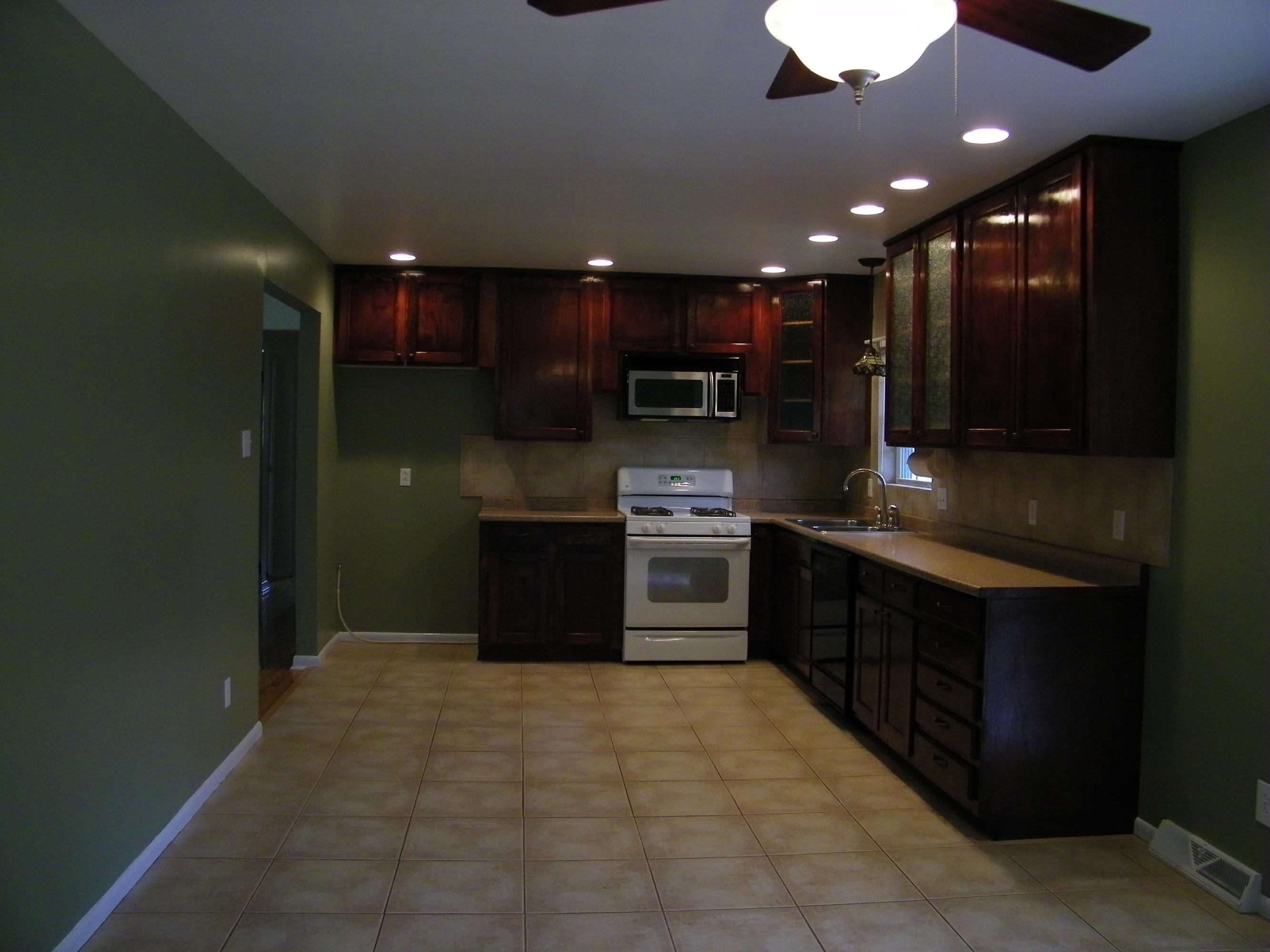 View of the kitchen and dining area