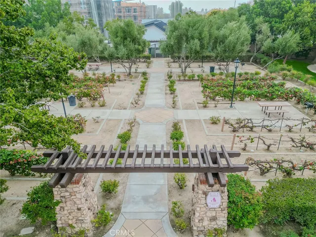 an aerial view of a house with porch