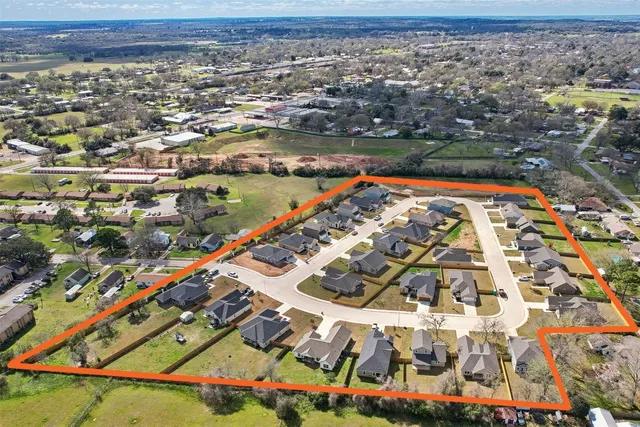 an aerial view of a city