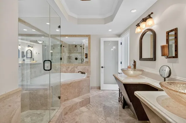 an aerial view of residential building and city view