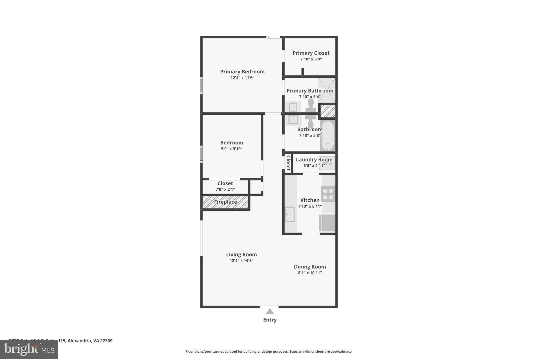 5707 Olde Mill Court, Unit 111 Alexandria, VA 22309 - Photo 27 of 32 a picture of a floor plan