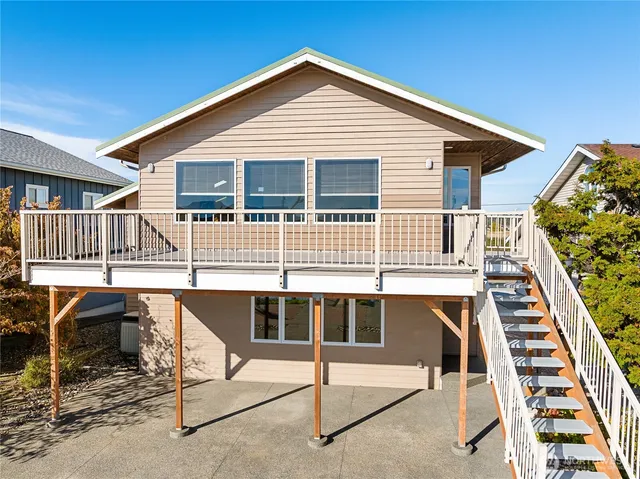 an aerial view of multiple house