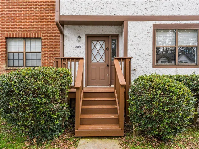 a front view of a house with a window