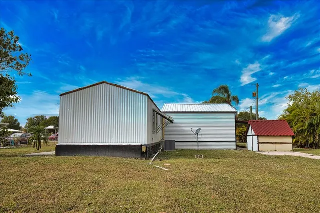 a swimming pool with a yard