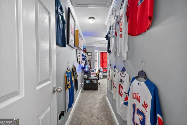 a living room with furniture and a couch