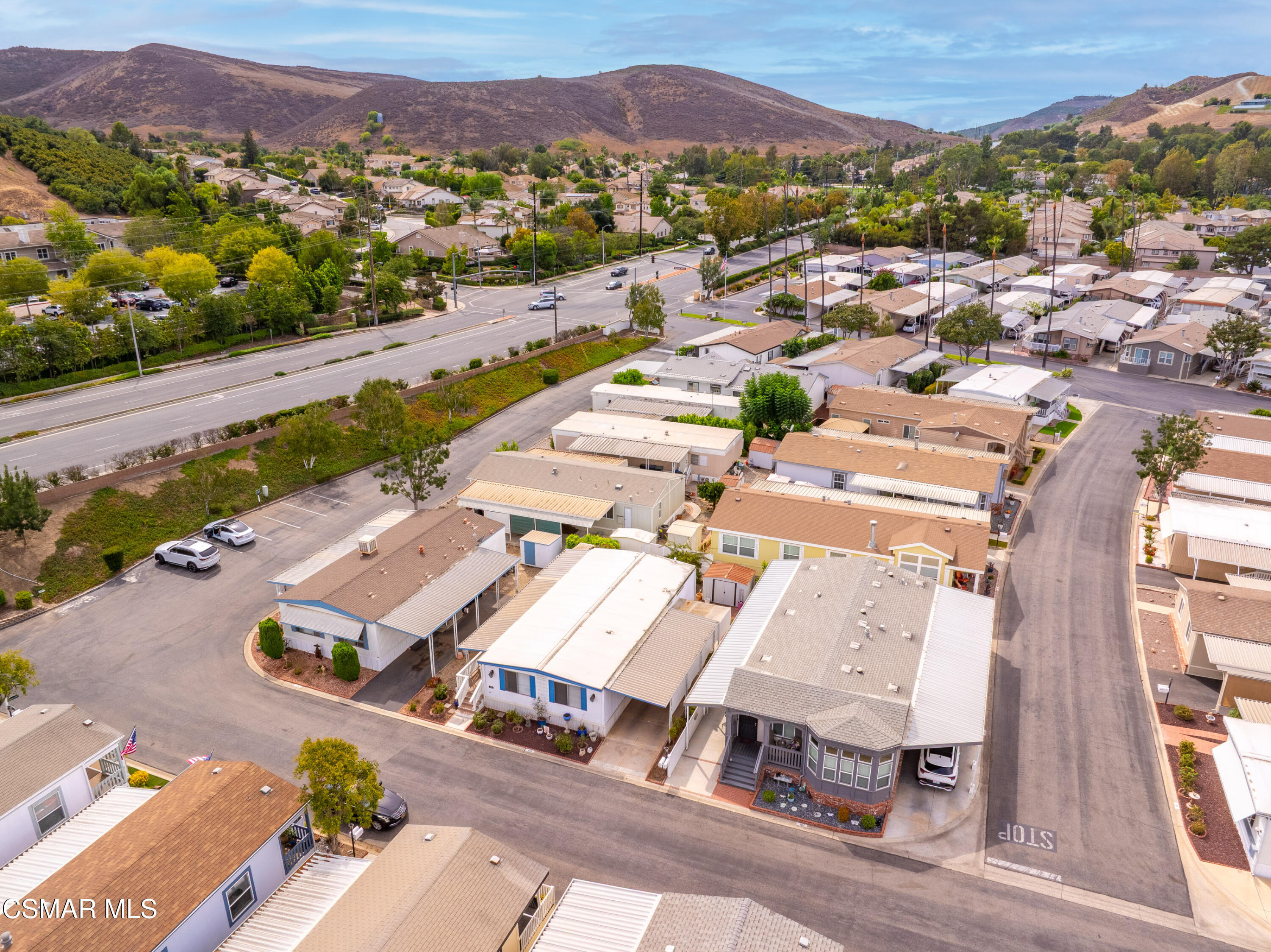 195 Tierra Rejada Road, Unit 178 Simi Valley, CA 93065 - Photo 32 of 49 an aerial view of residential houses with outdoor space