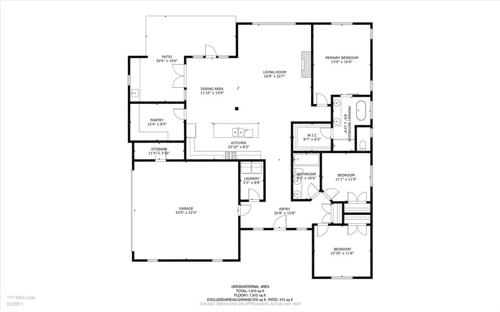 177 Sitka Loop Haughton, LA 71037 - Photo 38 of 38 Floor Plan
