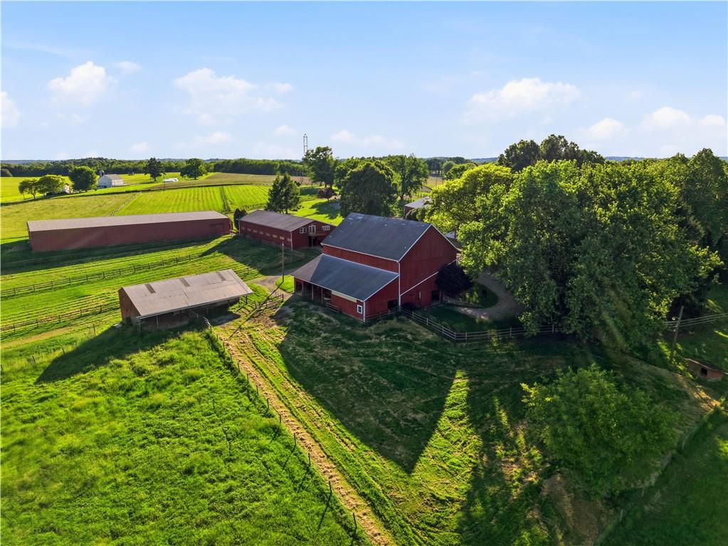 121 Brewer Road Saxonburg, PA 16056 - Photo 49 of 49 aerial view of a house with a garden and lake view