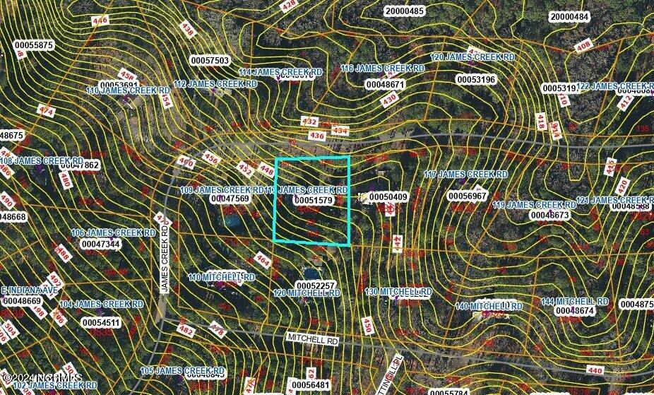 113 James Creek Road Southern Pines, NC 28387 - Photo 66 of 71 GIS Map Contour Zoomed Out