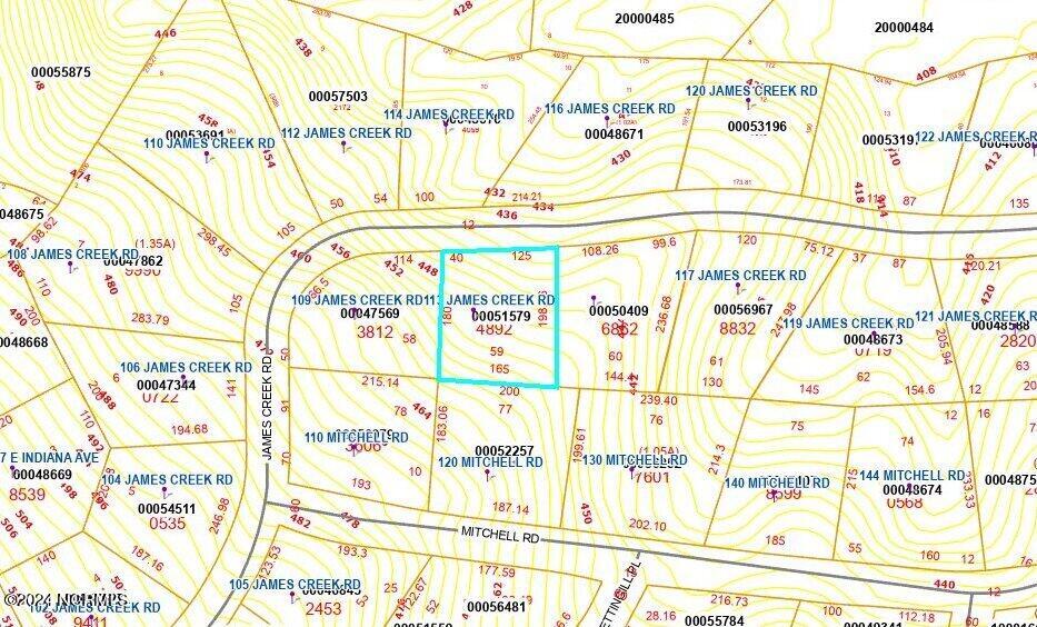 113 James Creek Road Southern Pines, NC 28387 - Photo 68 of 71 Hillshade Contour Zoomed Out