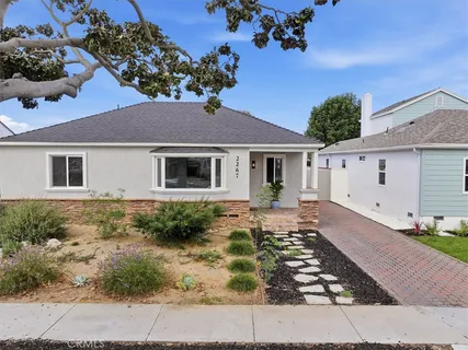a view of a house with a patio