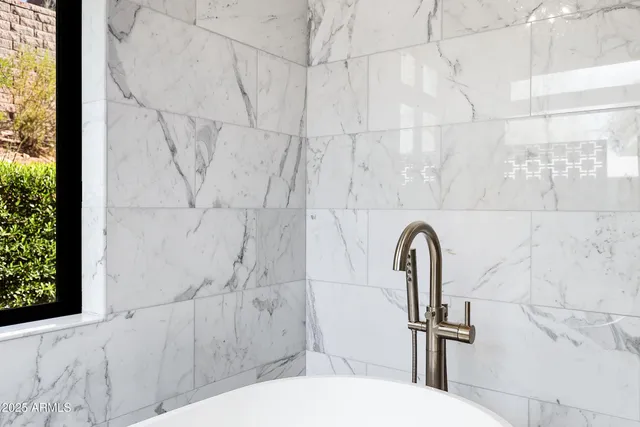 a view of swimming pool from a yard