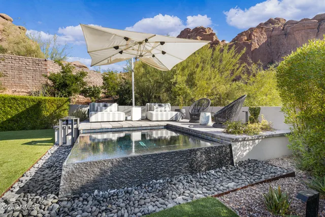 a view of city and mountain