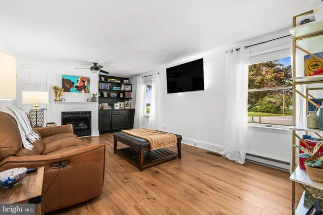 a bedroom with a bed and furniture