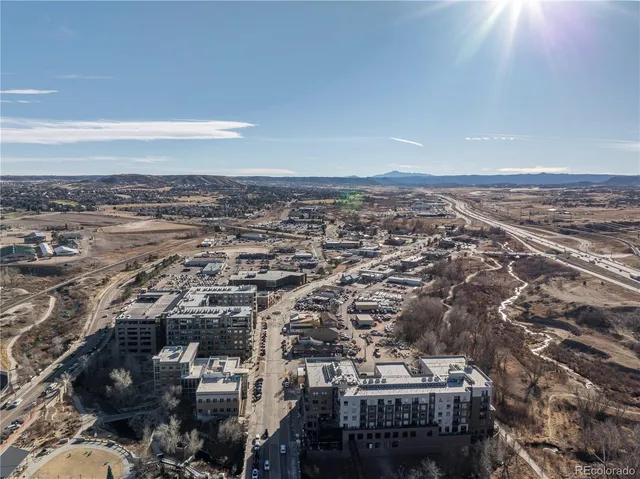 an aerial view of a city