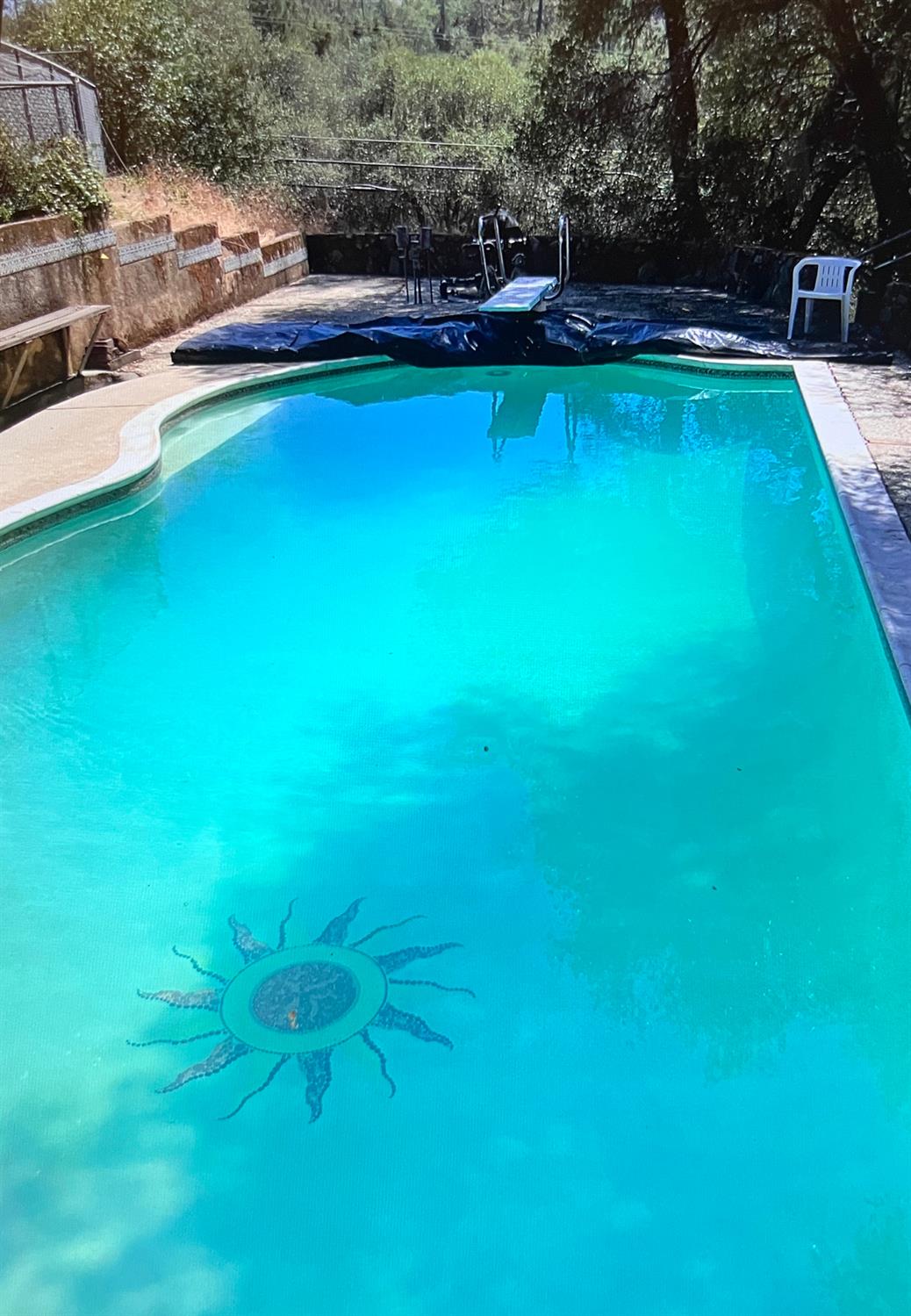 7349 Green Valley Road Placerville, CA 95667 - Photo 13 of 41 Cool design in the shallow end of the pool. It even has a diving board.