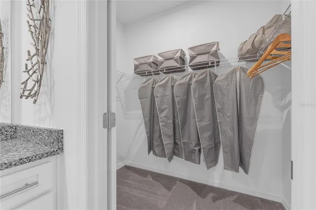 a view of a walk in closet