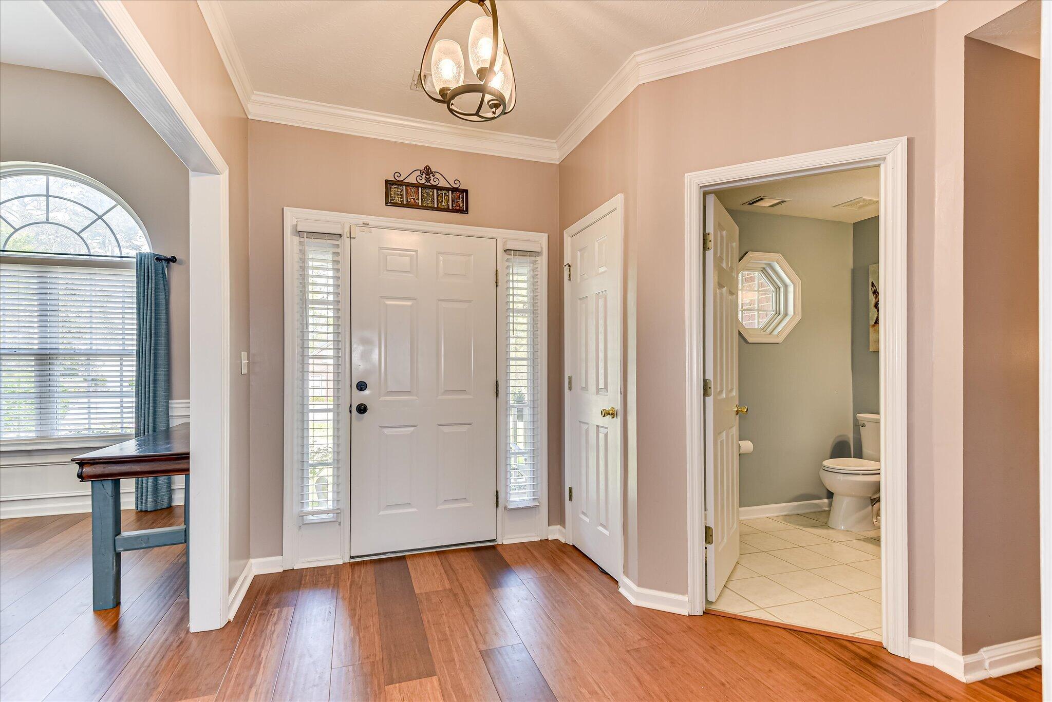 4480 Cape Cod Drive Evans, GA 30809 - Photo 4 of 42 Gorgeous Formal Entry with lovely wood floors. Half bath just off the entry for ultimate convenience.
