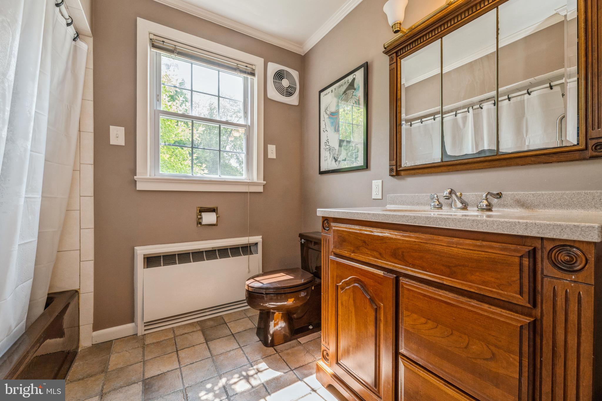 7 Perry Drive Ewing, NJ 08628 - Photo 24 of 39 a bathroom with a granite countertop toilet sink and mirror