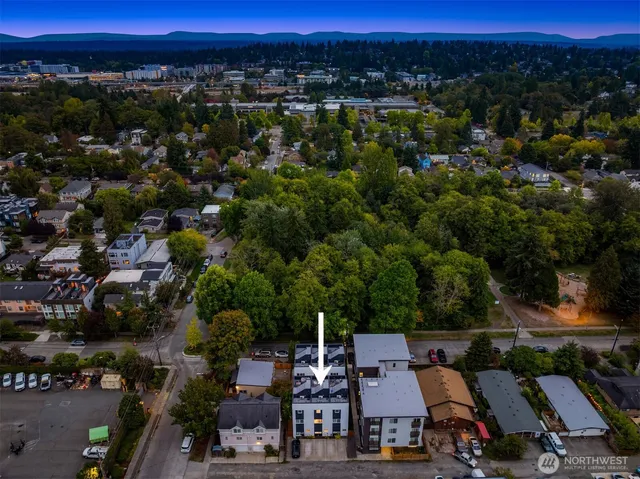 an aerial view of multiple house
